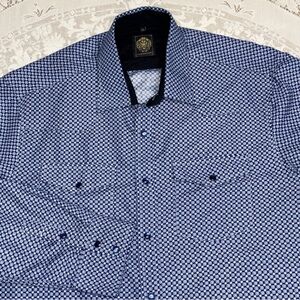 Albertini Men’s XL Western Pearl Snap Modern Cowboy Nightclub Style Shirt